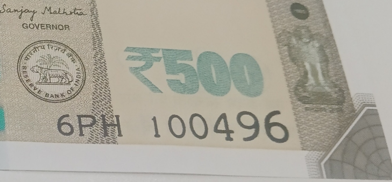 ₹500 Mahatma Gandhi New Series · 6PH 100496 — Detail