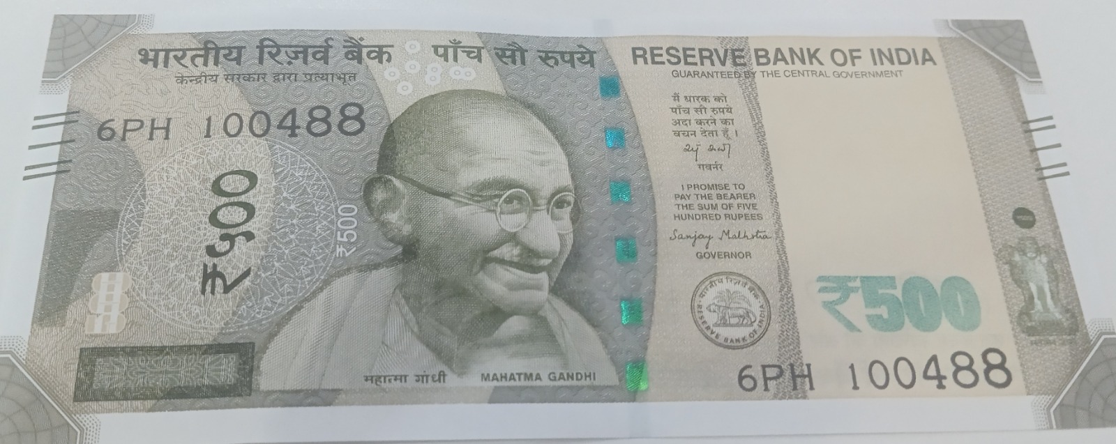 ₹500 Mahatma Gandhi New Series · 6PH 100488