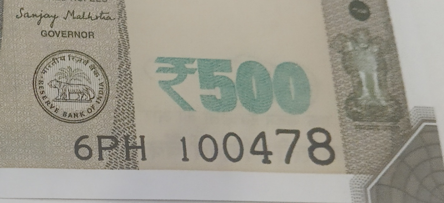 ₹500 Mahatma Gandhi New Series · 6PH 100478 — Detail