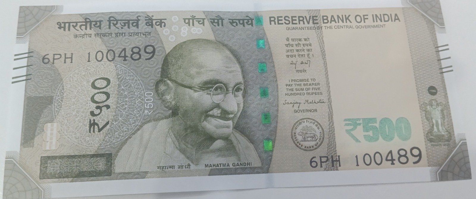 ₹500 Mahatma Gandhi New Series · 6PH 100489