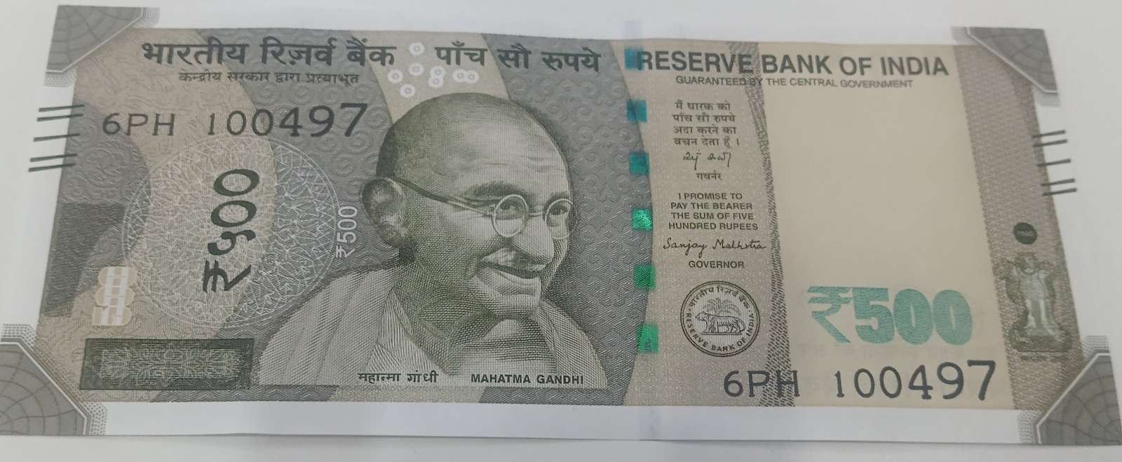 ₹500 Mahatma Gandhi New Series · 6PH 100497
