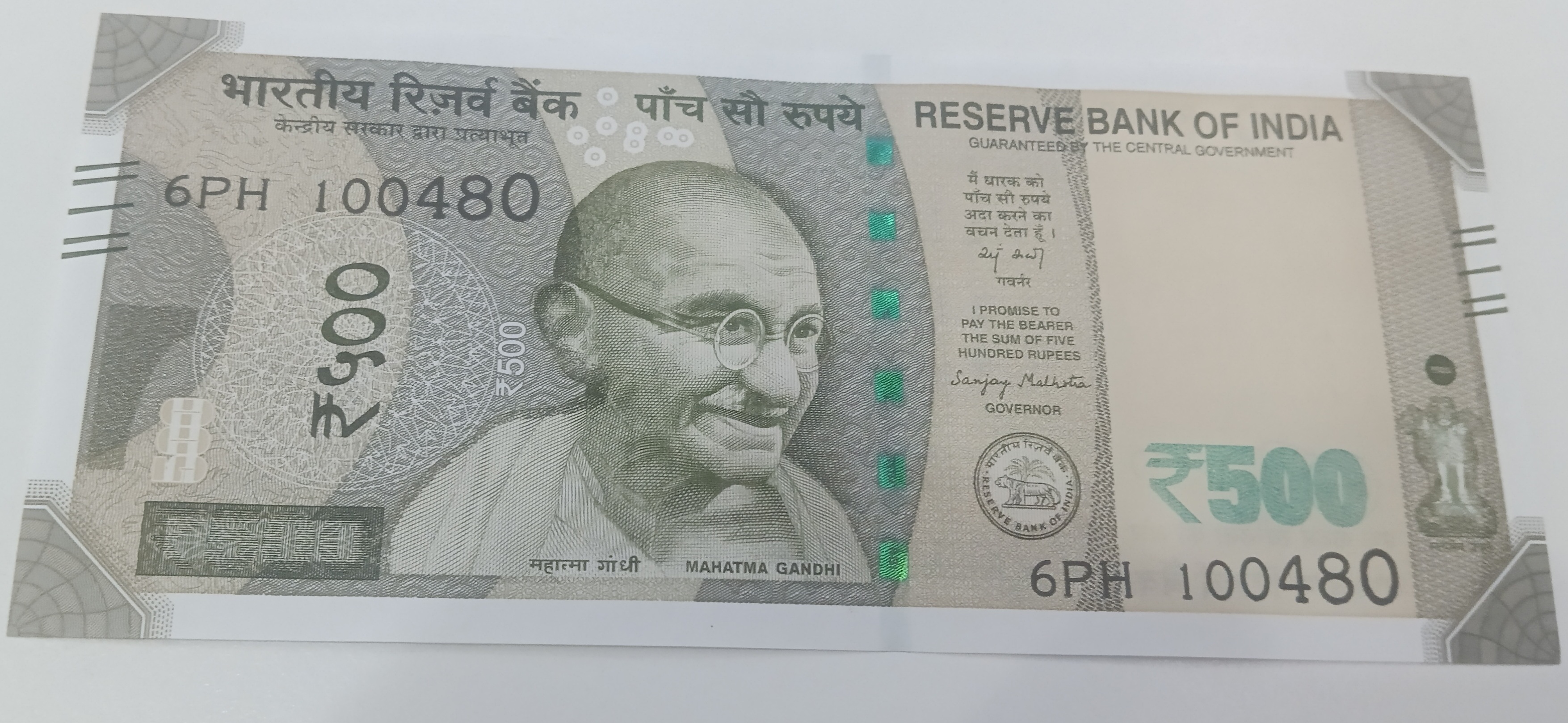 ₹500 Mahatma Gandhi New Series · 6PH 100480