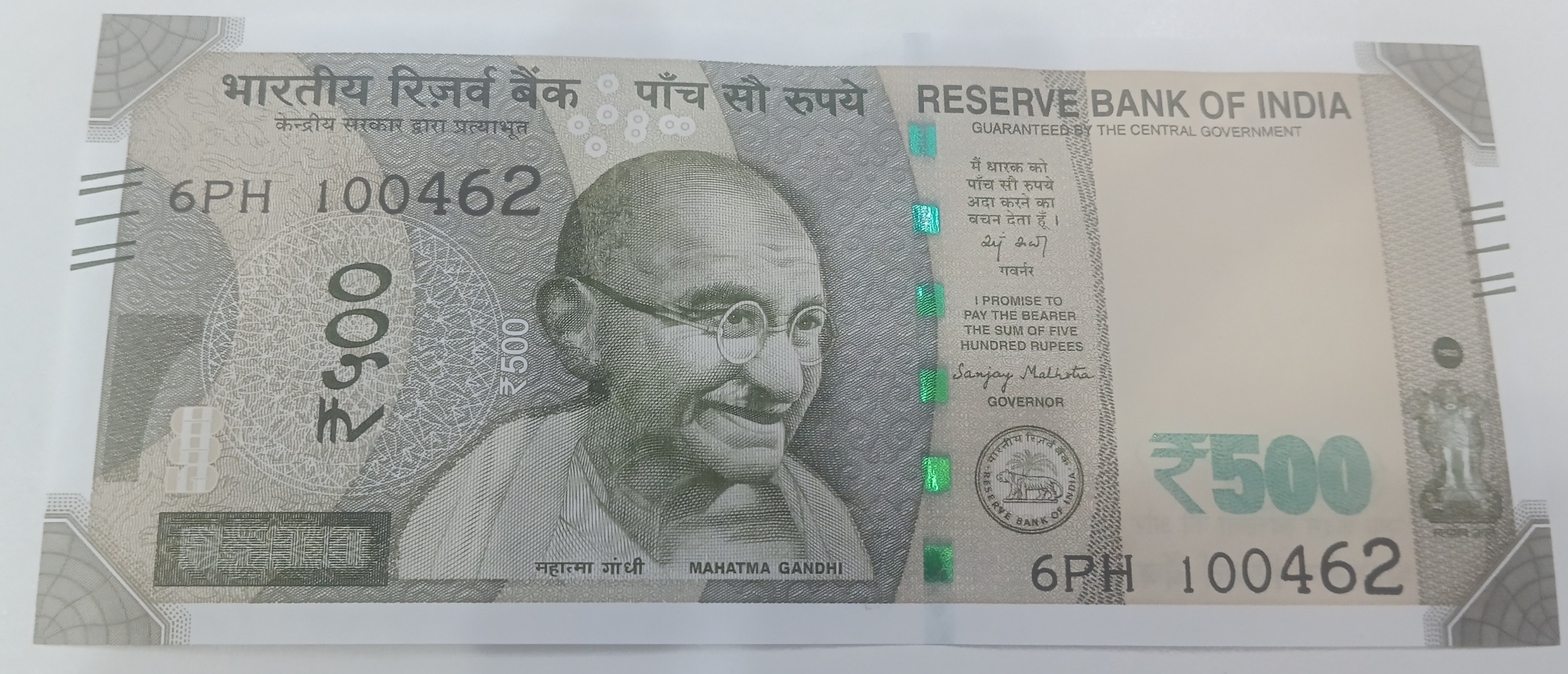₹500 Mahatma Gandhi New Series · 6PH 100462