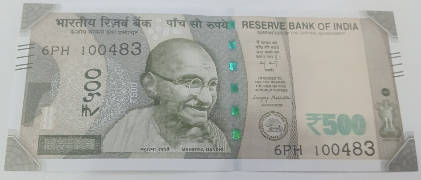 ₹500 Mahatma Gandhi New Series · 6PH 100483