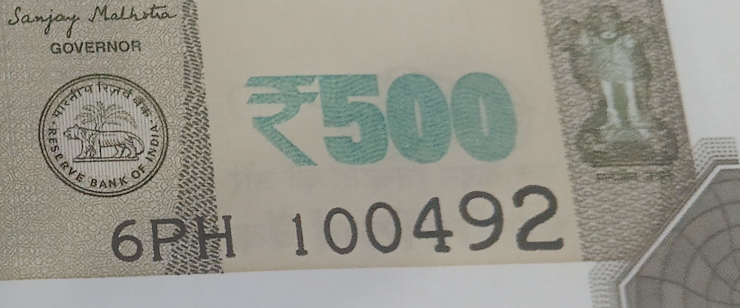 ₹500 Mahatma Gandhi New Series · 6PH 100492 — Detail