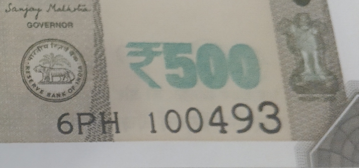 ₹500 Mahatma Gandhi New Series · 6PH 100493 — Detail