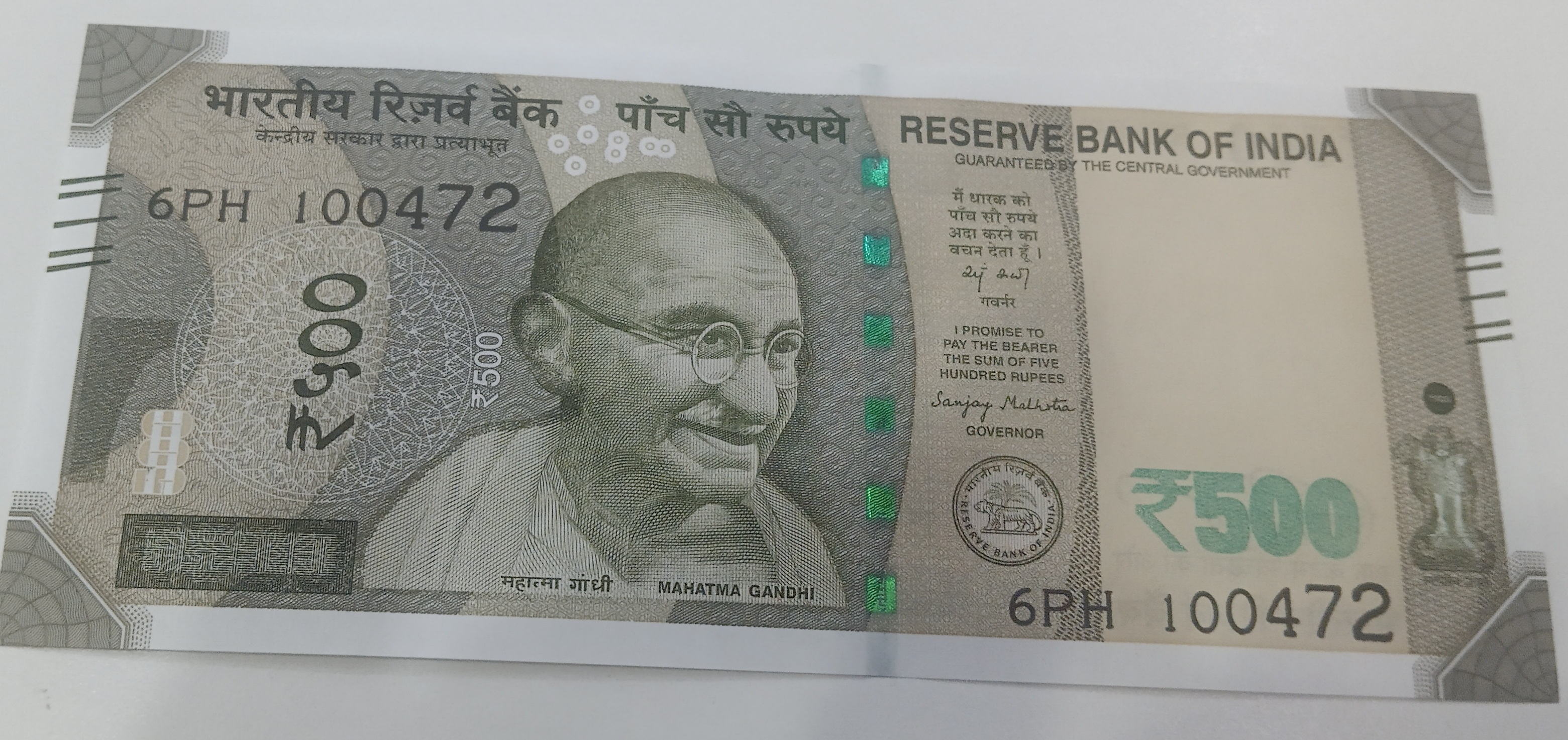 ₹500 Mahatma Gandhi New Series · 6PH 100472