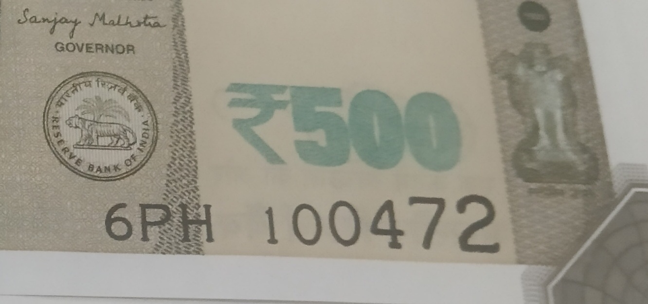 ₹500 Mahatma Gandhi New Series · 6PH 100472 — Detail